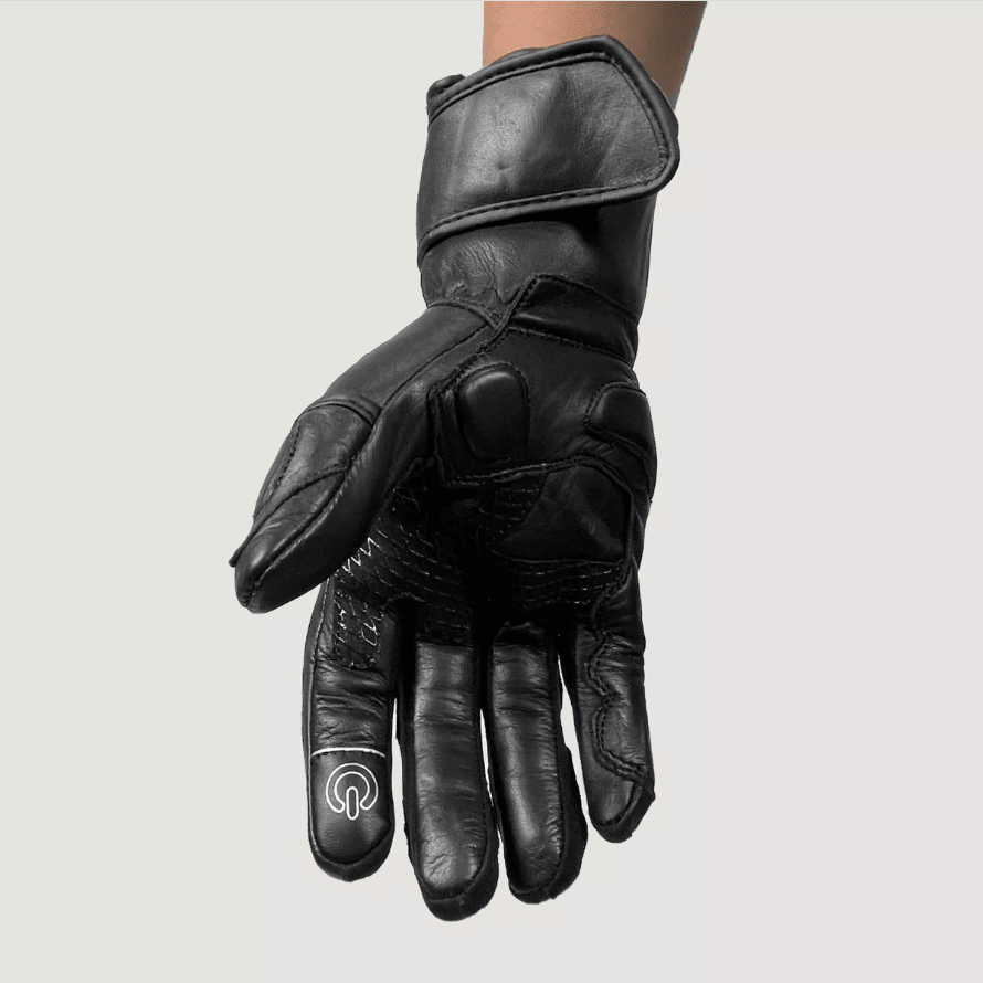 GUANTE CUERO KMZ PRIMAL NEGRO/BLANCO3