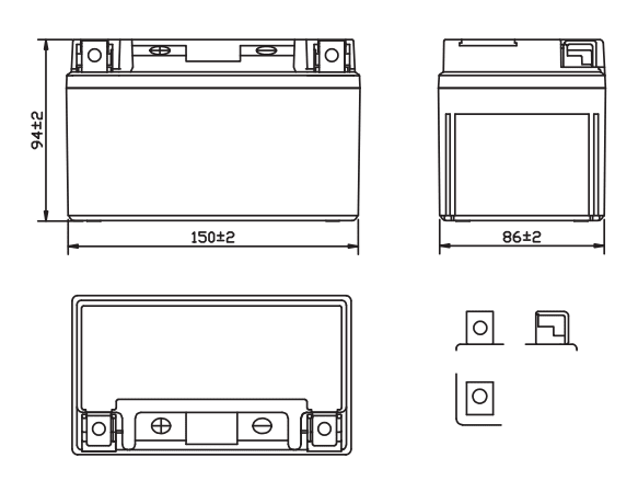 BATERIA OUTDO UTZ10S GEL2
