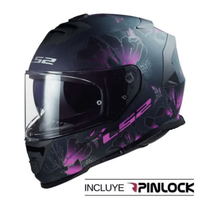 CASCO LS2 FF 800 STORM BURST NEGRO ROSA MAT1