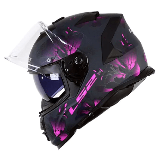 CASCO LS2 FF 800 STORM BURST NEGRO ROSA MAT4