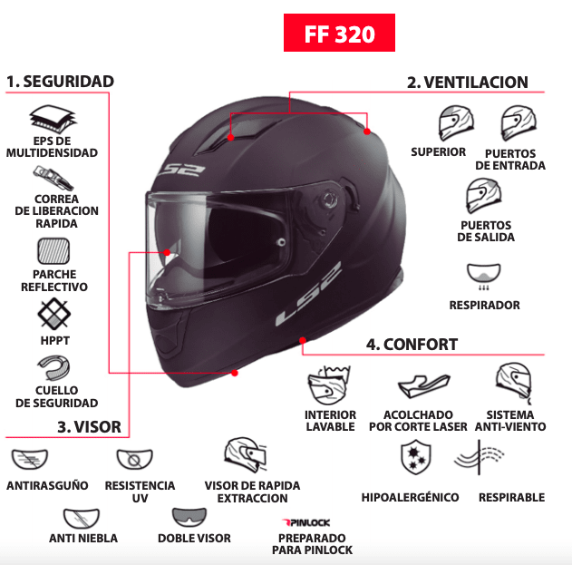 CASCO LS2 FF320 STREAM EVO HYPE NEGRO BLANCO TITANIUM 5