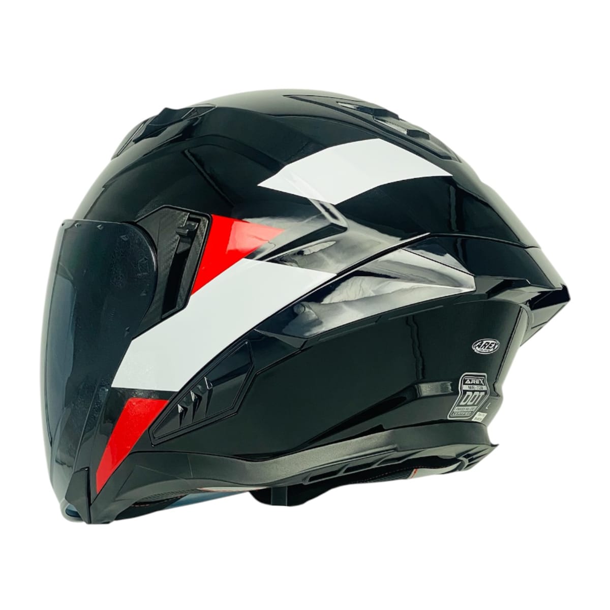 CASCO ABIERTO AREX MR-728 DOT DOBLE VISOR NG/BL10