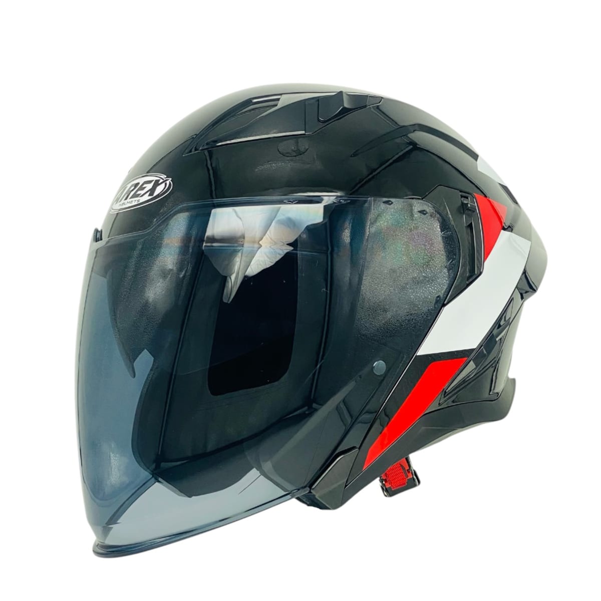 CASCO ABIERTO AREX MR-728 DOT DOBLE VISOR NG/BL5