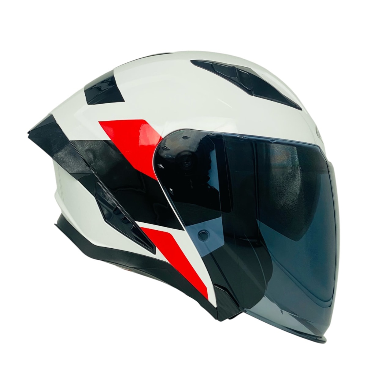 CASCO ABIERTO AREX MR-728 DOT DOBLE VISOR BL/RJ8
