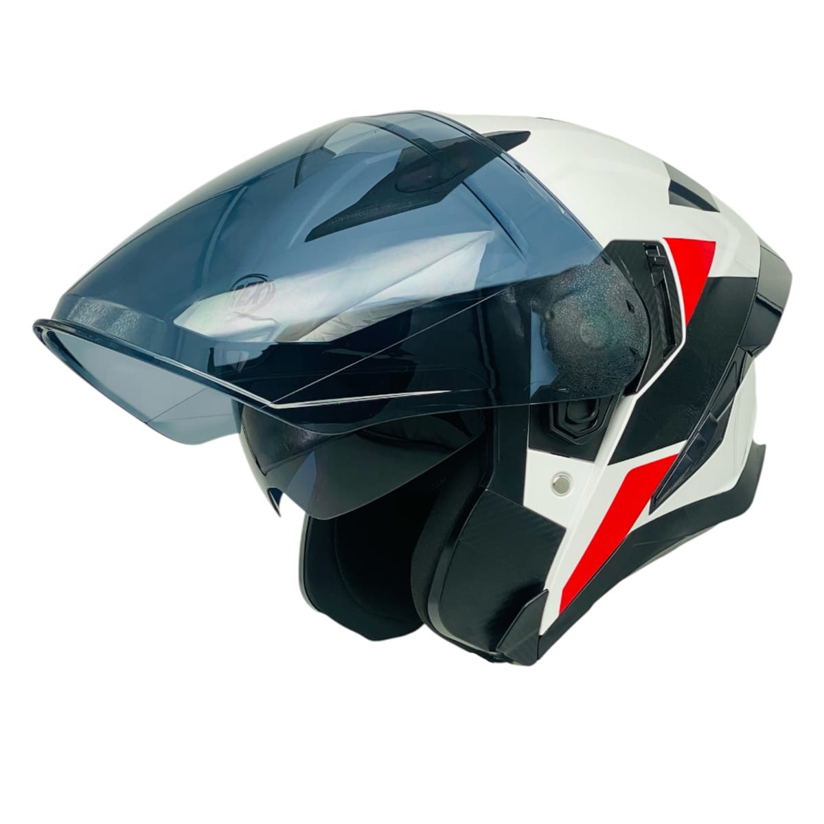 CASCO ABIERTO AREX MR-728 DOT DOBLE VISOR BL/RJ3