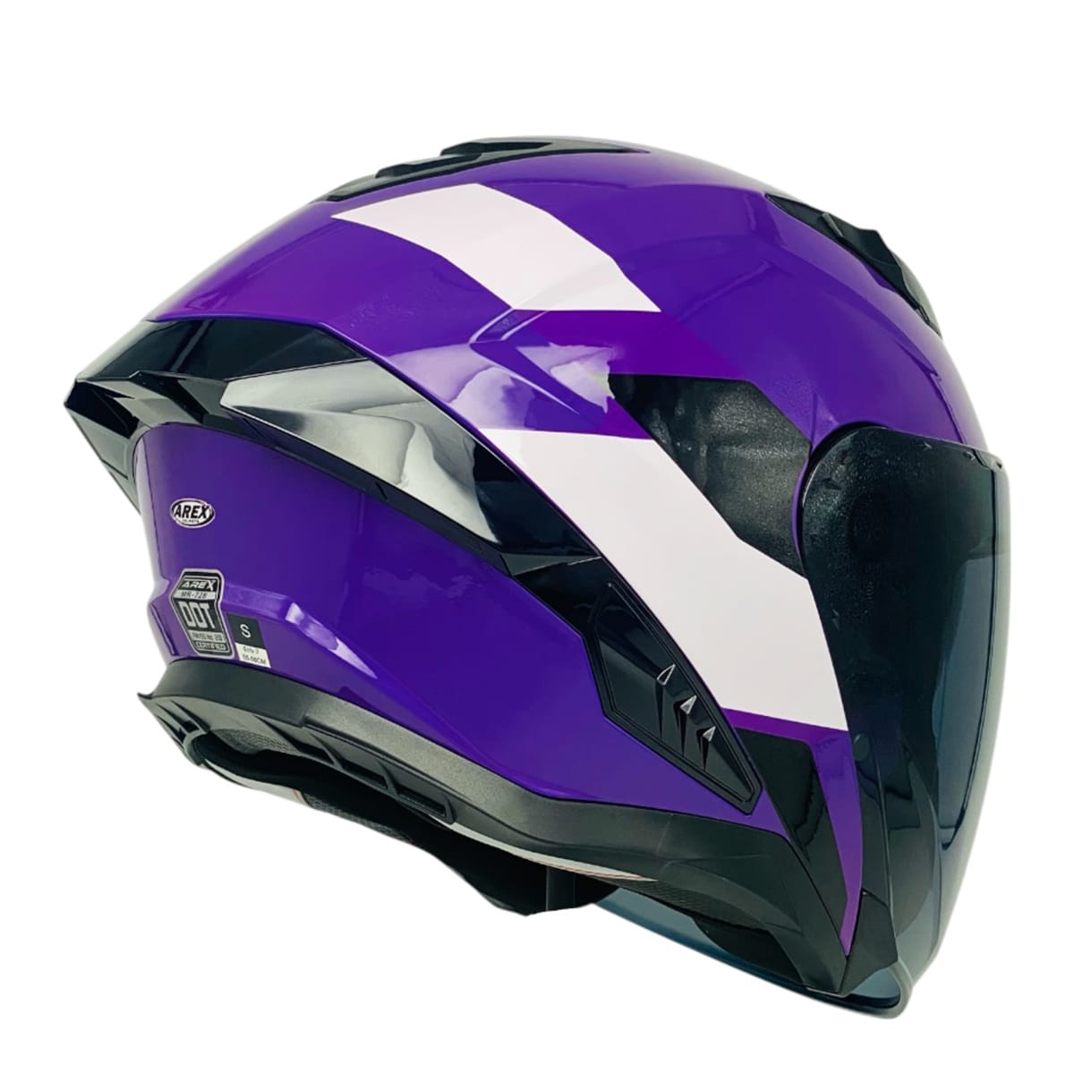 CASCO ABIERTO AREX MR-728 DOT DOBLE VISOR FCS/BL2