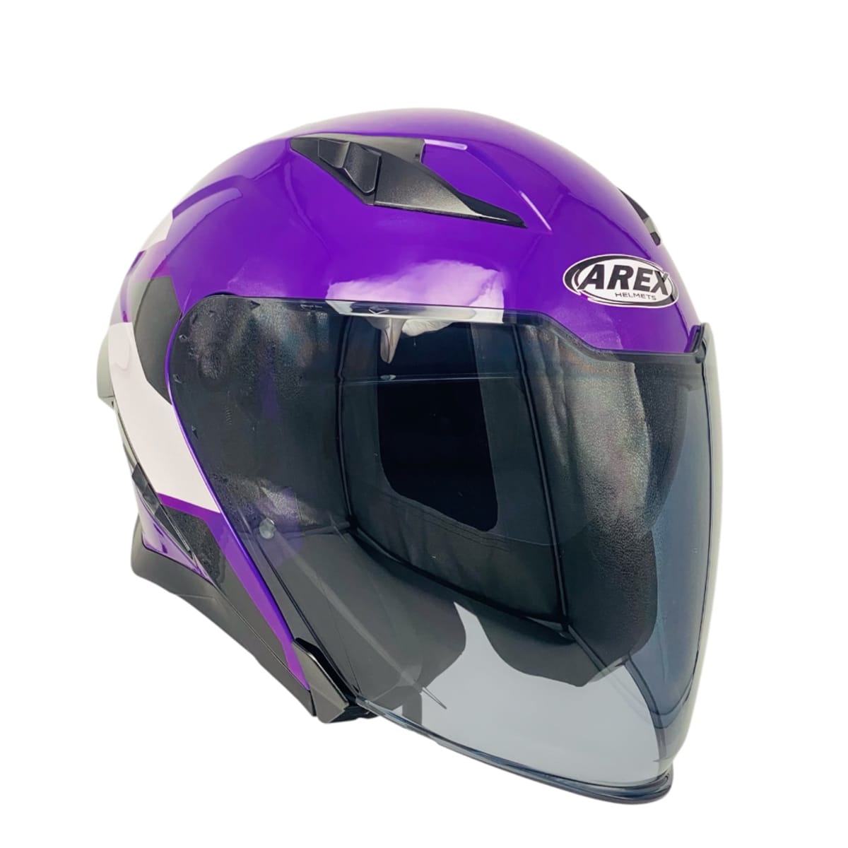 CASCO ABIERTO AREX MR-728 DOT DOBLE VISOR FCS/BL7