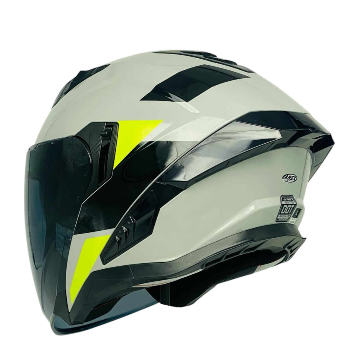 CASCO ABIERTO AREX MR-728 DOT DOBLE VISOR GR/AM8
