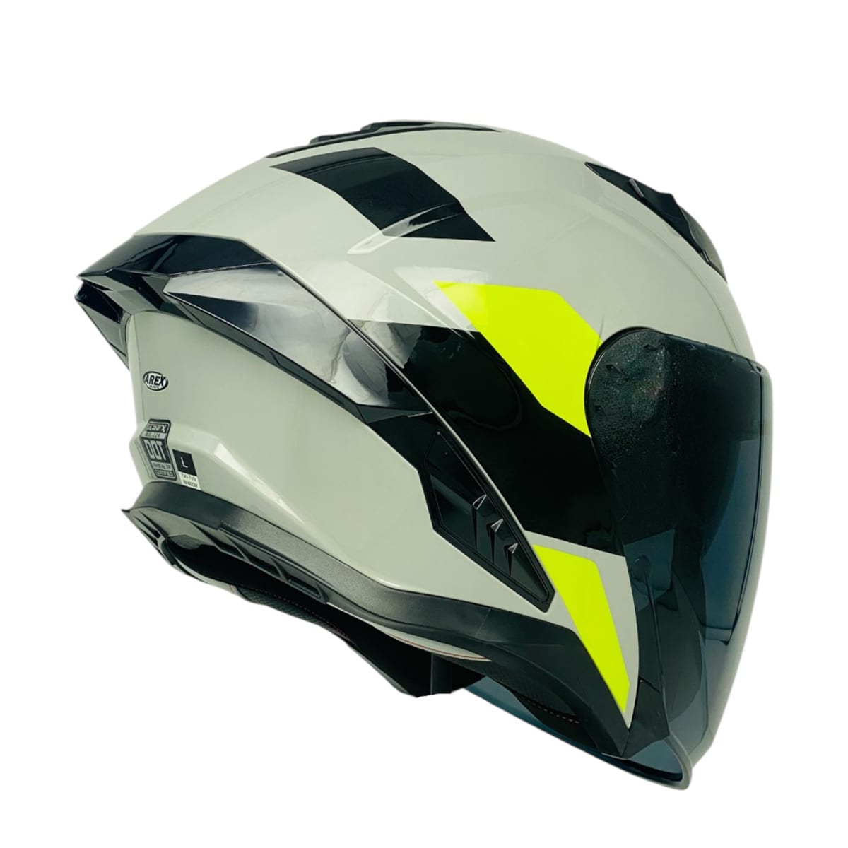 CASCO ABIERTO AREX MR-728 DOT DOBLE VISOR GR/AM2
