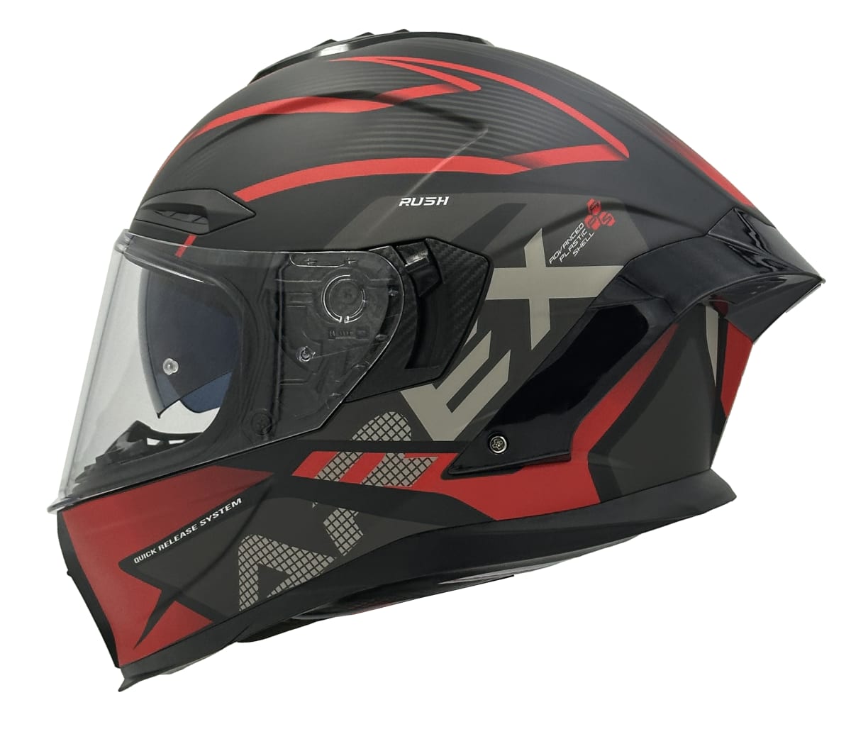 CASCO AREX MR-803 RUSH NEGRO MATTE ROJO1