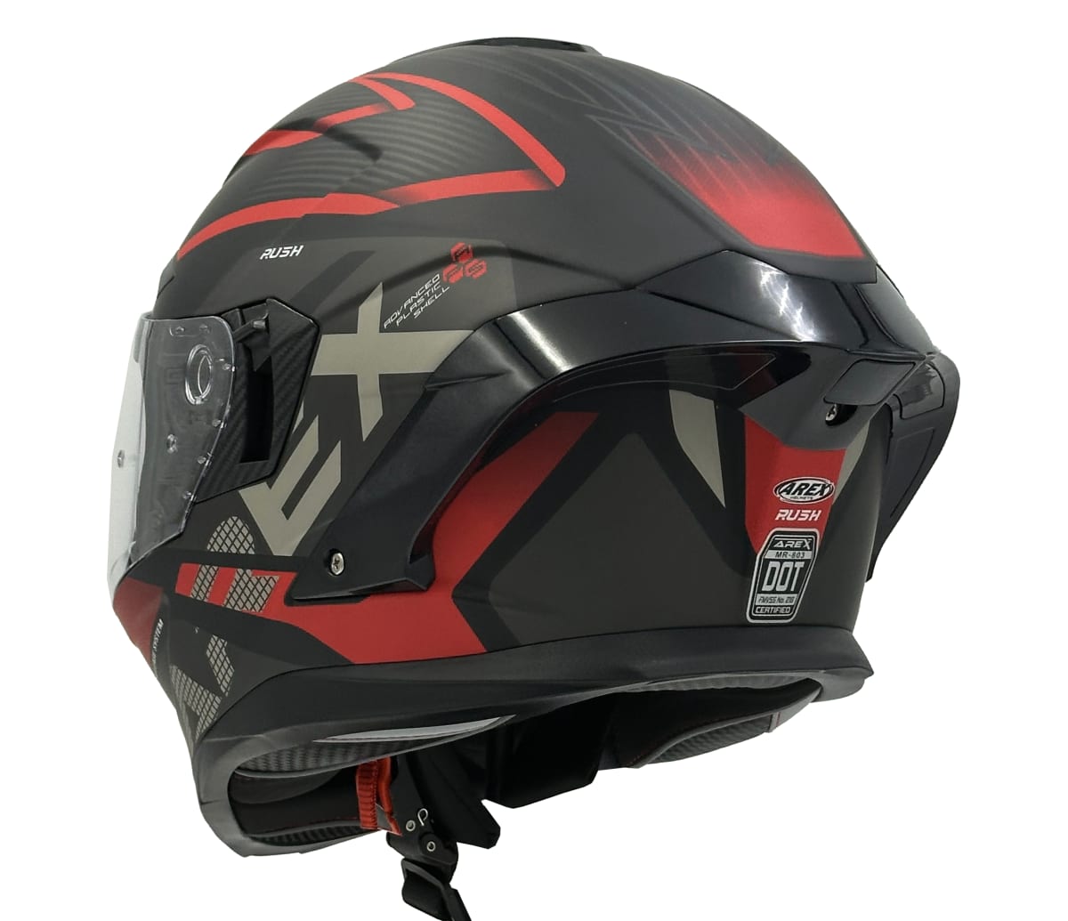 CASCO AREX MR-803 RUSH NEGRO MATTE ROJO3