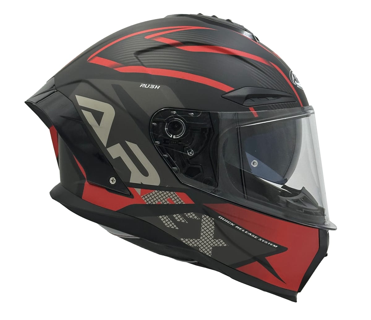 CASCO AREX MR-803 RUSH NEGRO MATTE ROJO4