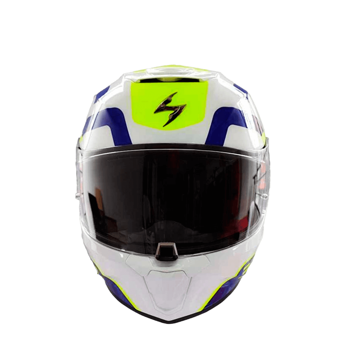 CASCO SCORPION EXO-391 AROK BLANCO AZUL AMARILLO4
