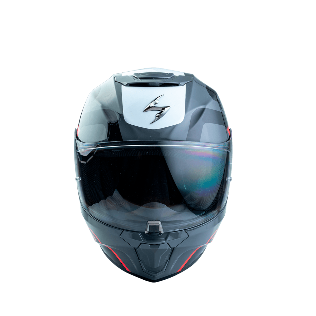 CASCO SCORPION EXO-391 AROK GRIS ROJO NEGRO2