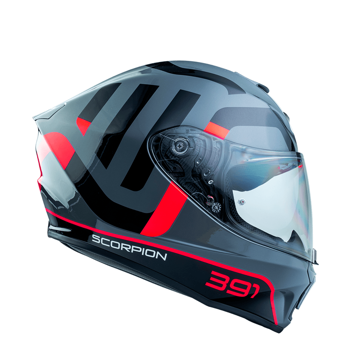 CASCO SCORPION EXO-391 AROK GRIS ROJO NEGRO3