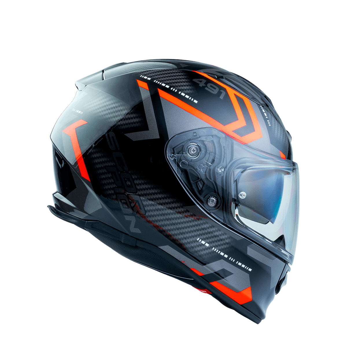 CASCO SCORPION EXO-491 SPIN NEGRO ROJO3