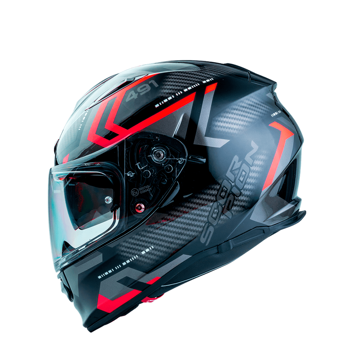 CASCO SCORPION EXO-491 SPIN NEGRO ROJO2