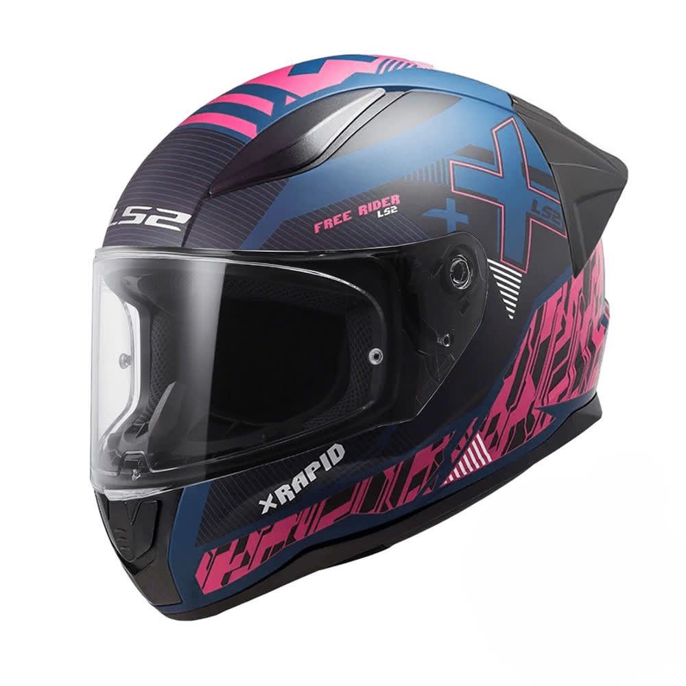 CASCO LS2 FF353 EVO RAPID II X-TREET AZUL MORADO MATE1
