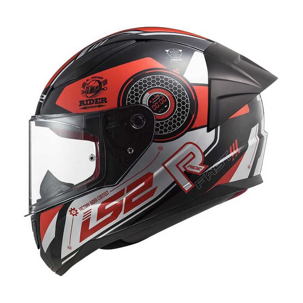 CASCO LS2 FF 353 EVO RAPID STRATUS NEG ROJ GRIS3