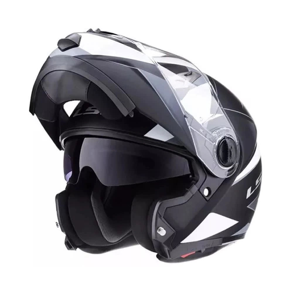CASCO LS2 FF370 EASY STRIP NEGRO BLANCO2