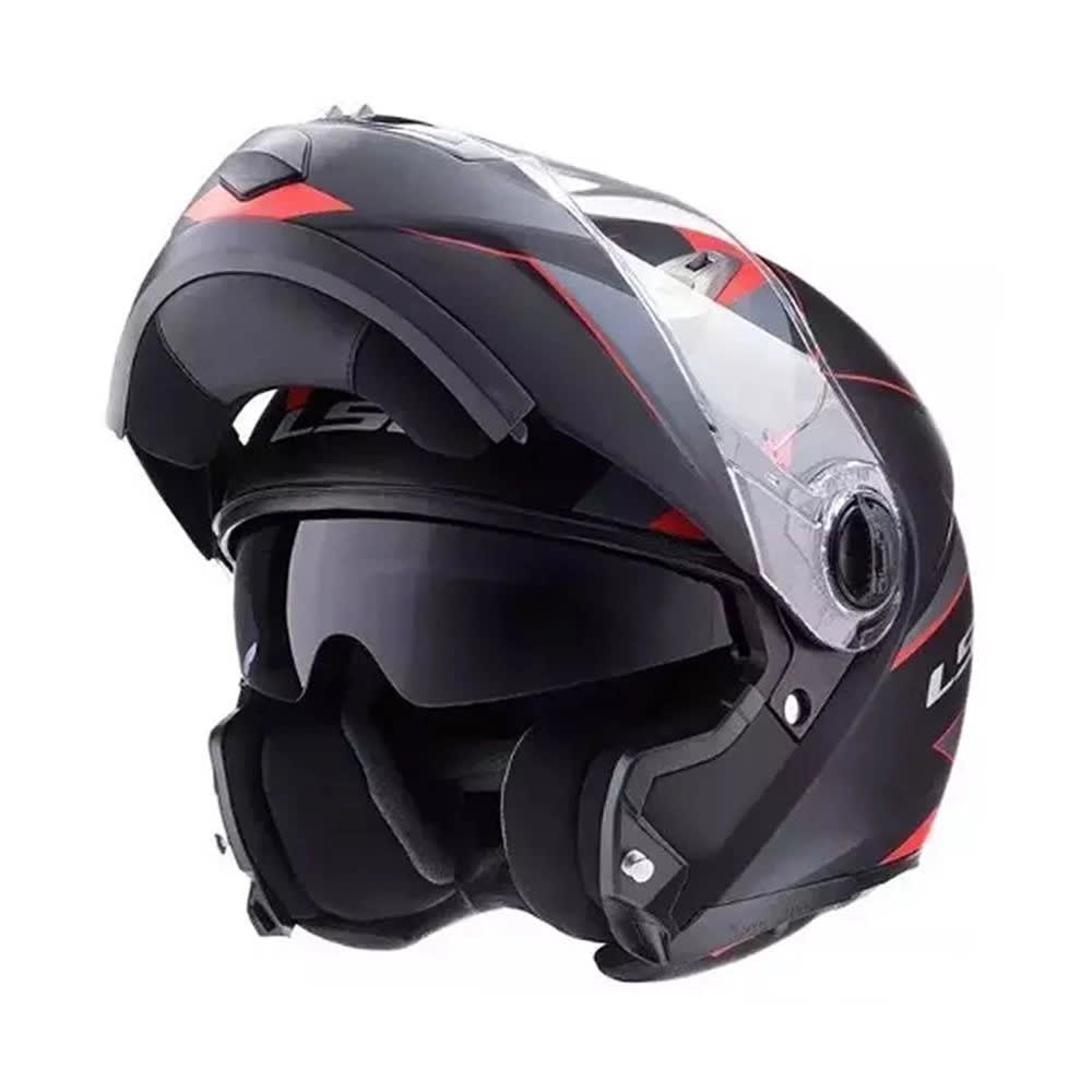 CASCO LS2 FF370 EASY STRIP NEGRO ROJO MATTE2