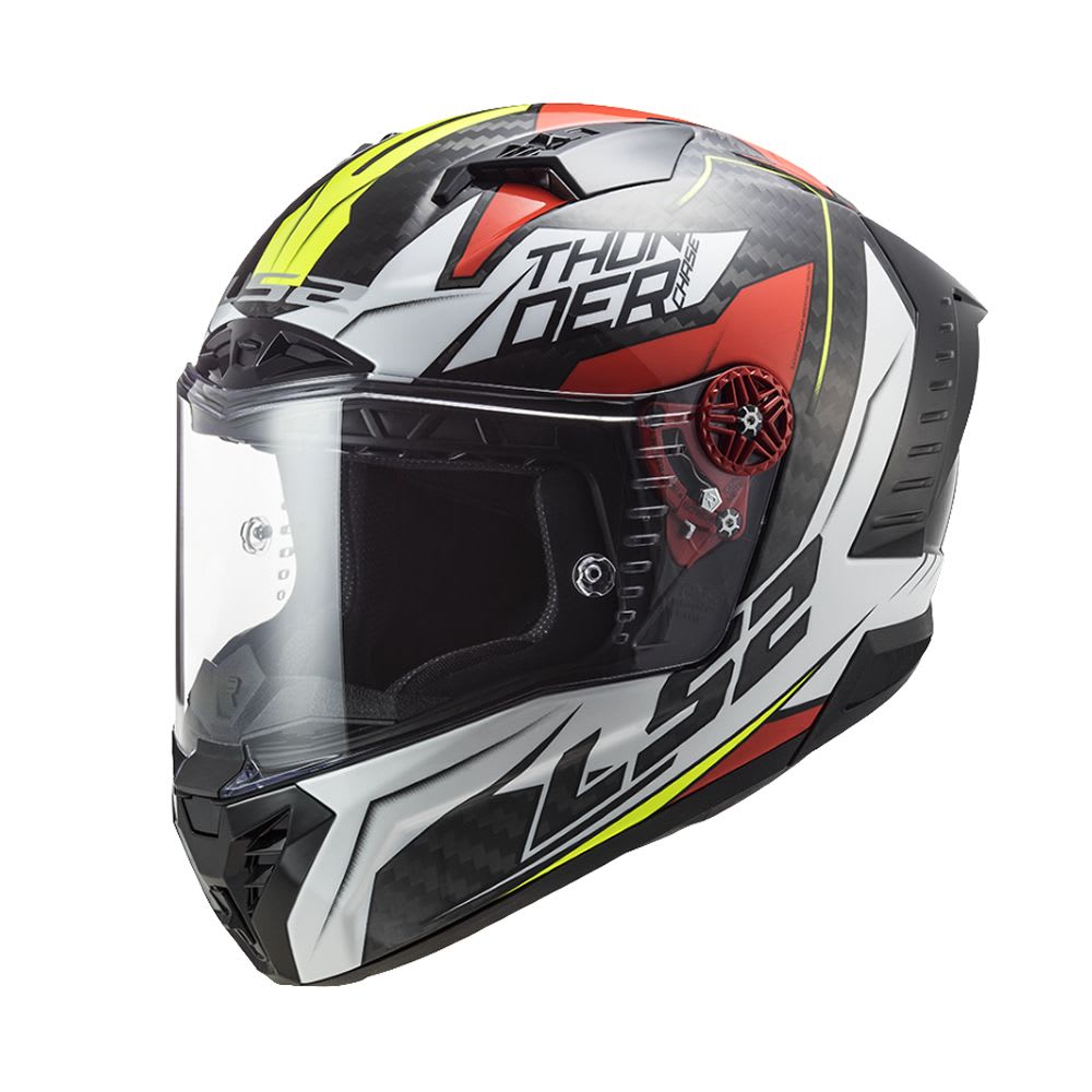 CASCO CARBONO LS2 FF805 THUNDER CHASE BLANCO ROJO1