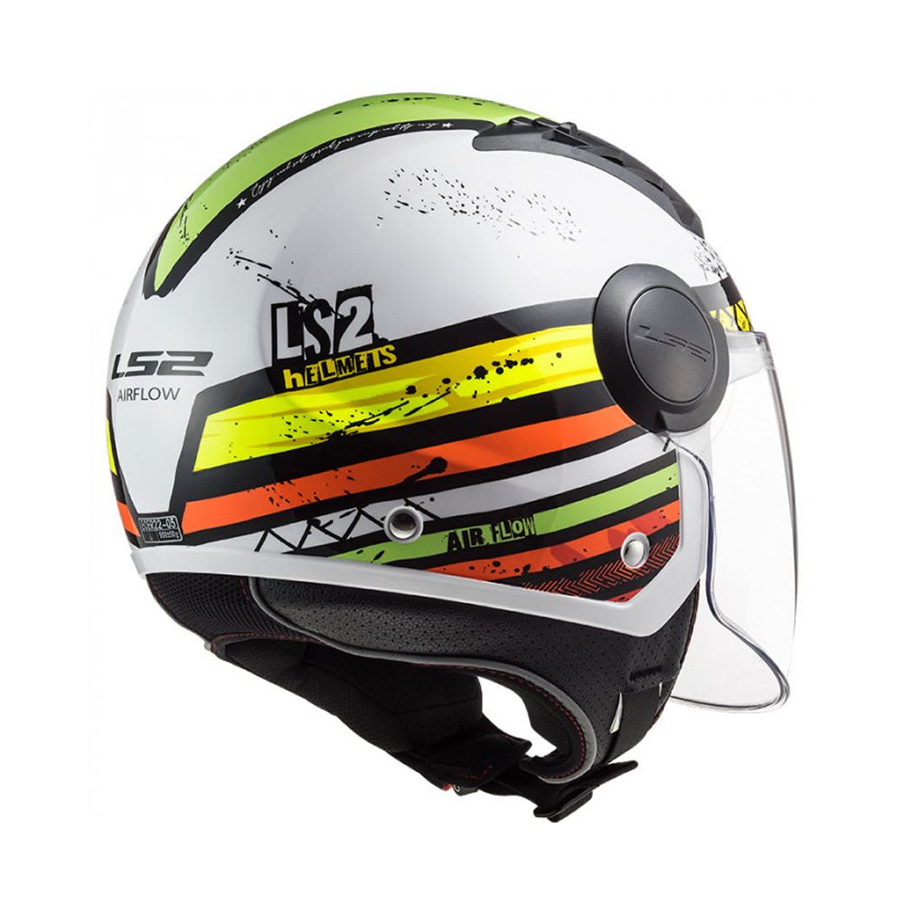 CASCO LS2 OF 562 AIRFLOW RONNIE BLANCO VERDE 2