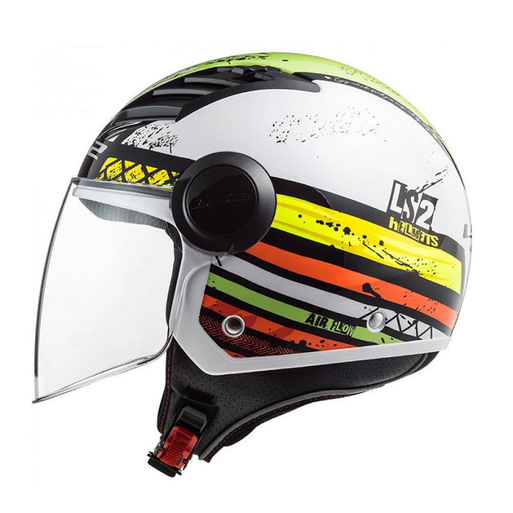 CASCO LS2 OF 562 AIRFLOW RONNIE BLANCO VERDE 3