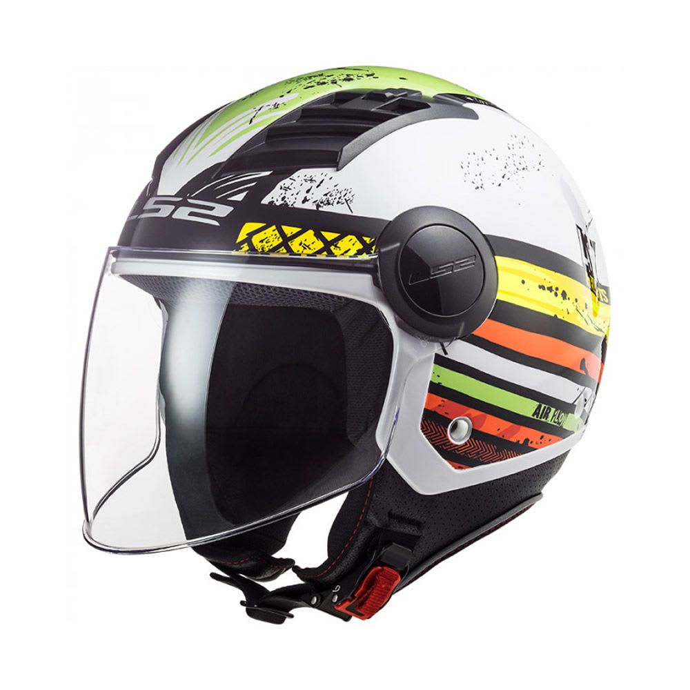 CASCO LS2 OF 562 AIRFLOW RONNIE BLANCO VERDE 1