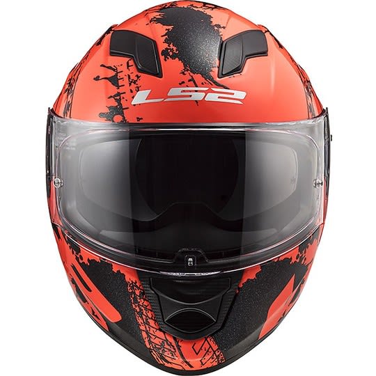 CASCO LS2 FF 320 STREAM EVO LAVA NEGRO NARANJO FLUOR4