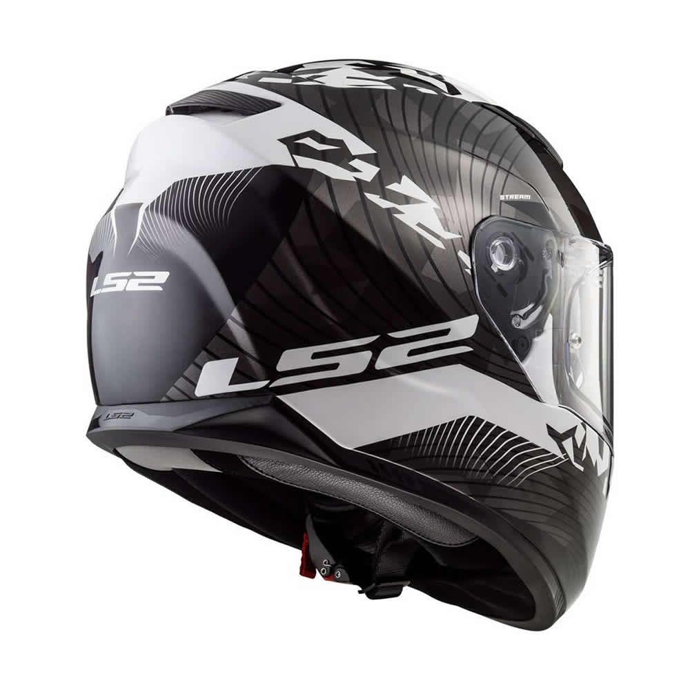 CASCO LS2 FF320 STREAM EVO HYPE NEGRO BLANCO TITANIUM 4