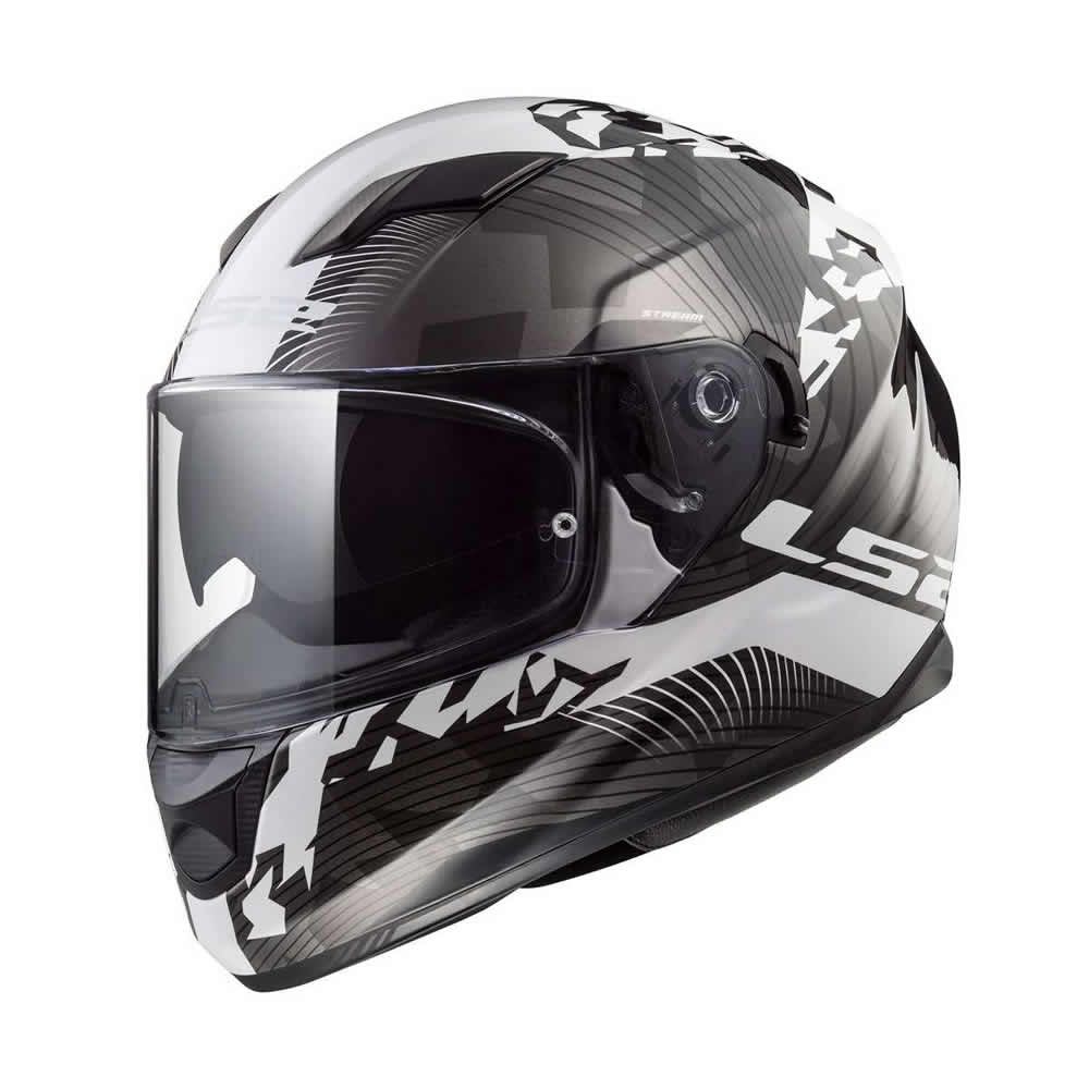 CASCO LS2 FF320 STREAM EVO HYPE NEGRO BLANCO TITANIUM 1