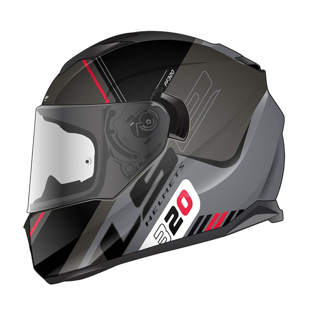 CASCO LS2 FF320 STREM EVO SCHE NEGRO GRIS1
