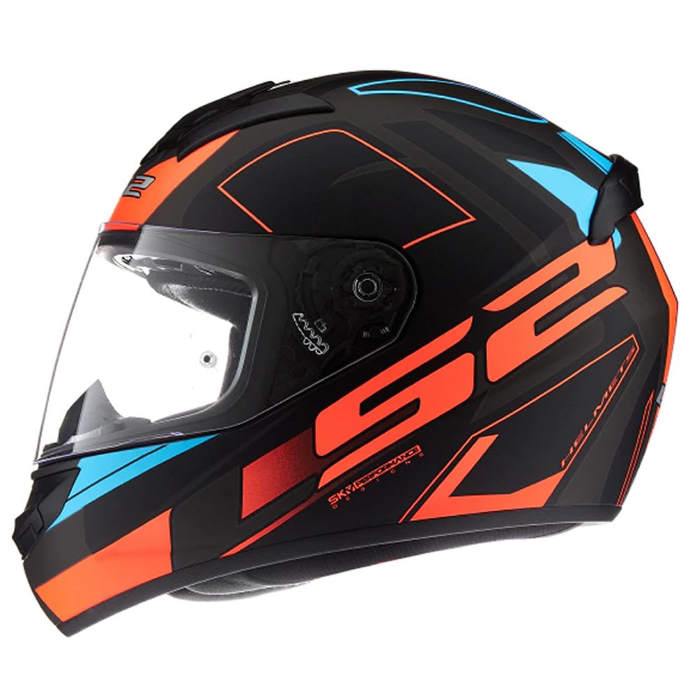 CASCO LS2 FF 352 CYPRESS NEGRO NARANJA MAT2