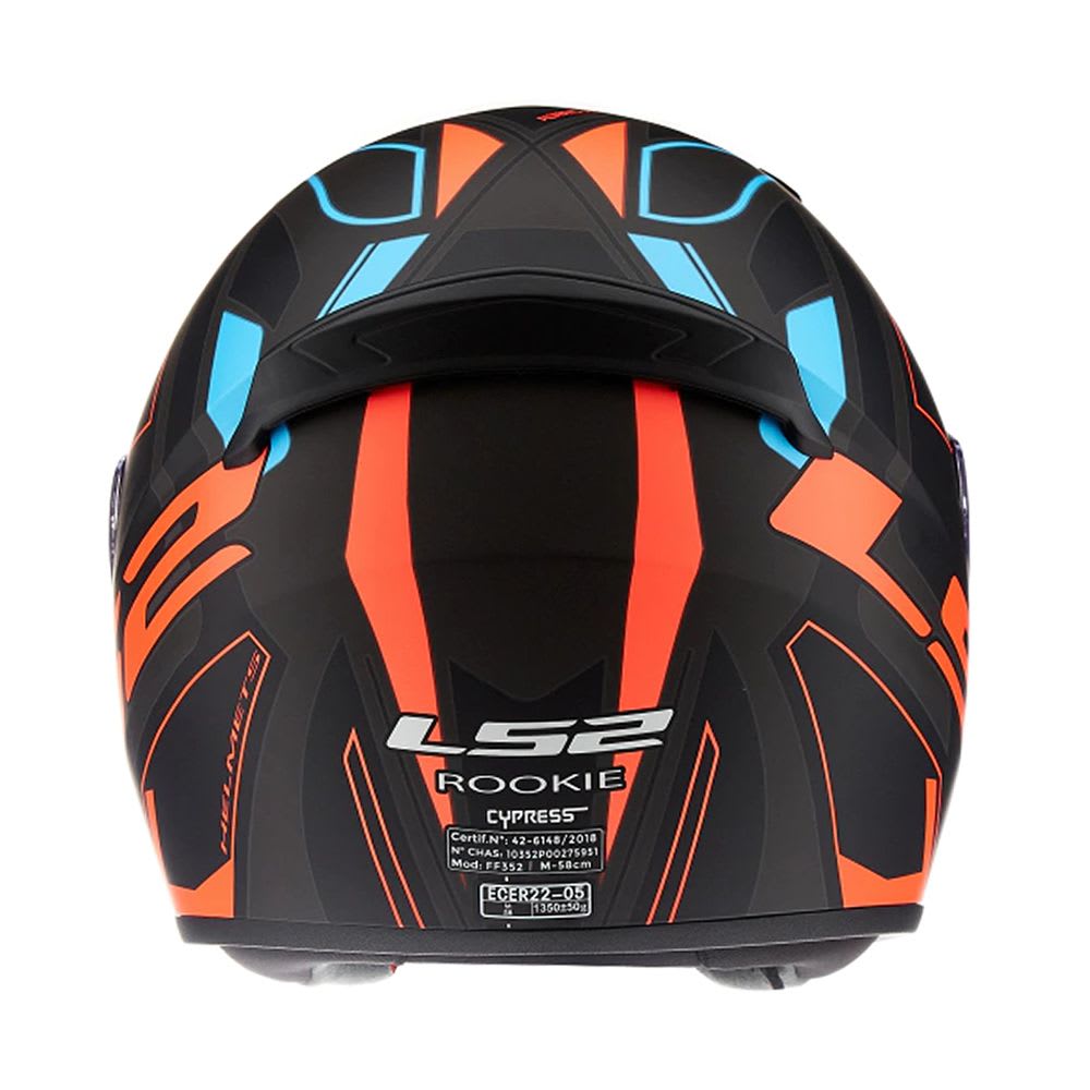 CASCO LS2 FF 352 CYPRESS NEGRO NARANJA MAT5