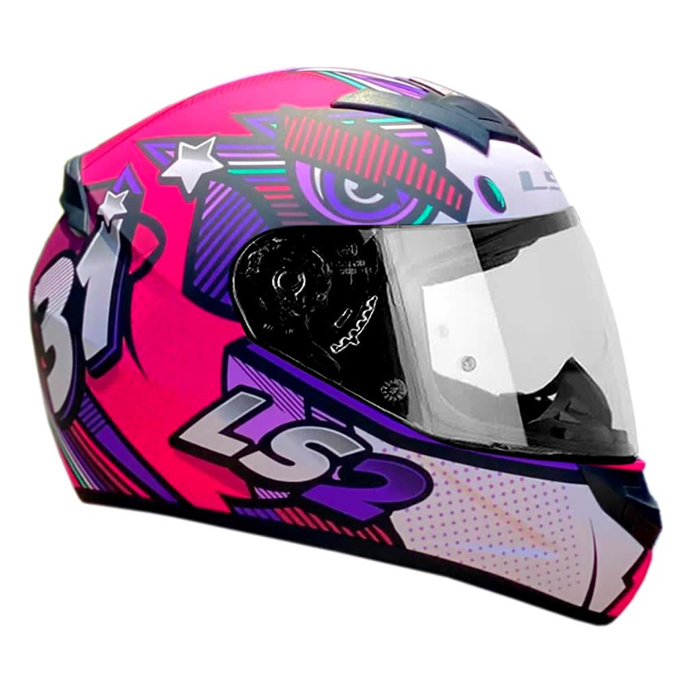 CASCO LS2 FF 352 KHAN FUCSIA BLANCO2