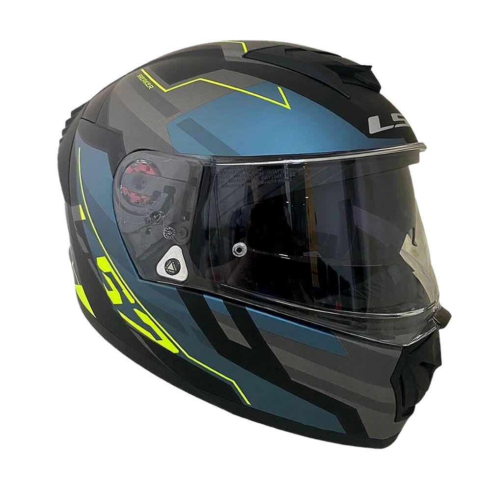 CASCO LS2 FF390 BREAKER EVO BETA AMARILLO COBAL MATTE CON PINLOCK 3