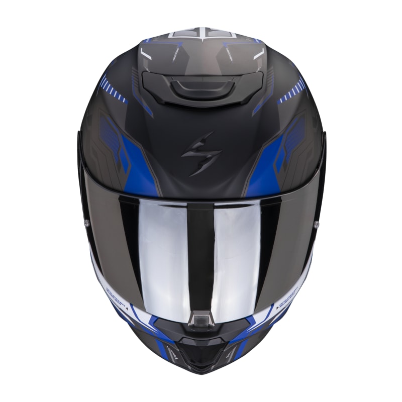 CASCO SCORPION EXO-391 HAUT NEGRO MATE GRIS AZUL2
