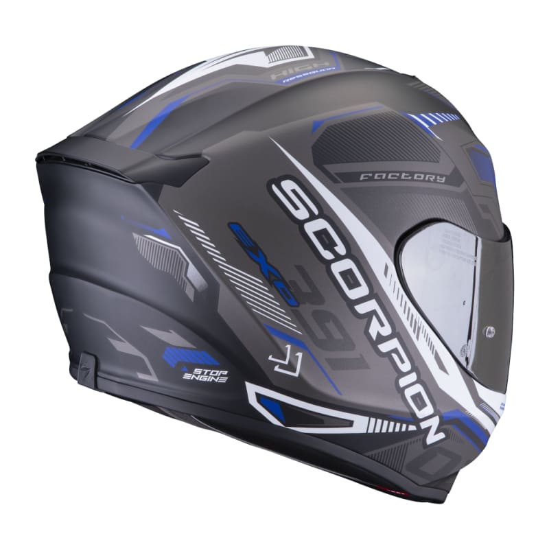 CASCO SCORPION EXO-391 HAUT NEGRO MATE GRIS AZUL3