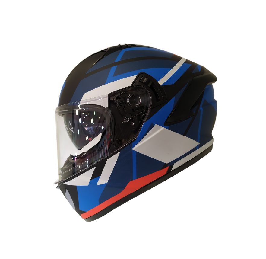 CASCO FHORSE JH-801 CROSS NEGRO MATE AZUL1