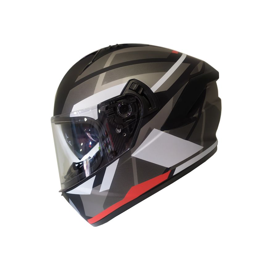 CASCO FHORSE JH-801 CROSS NEGRO MATE ROJO1
