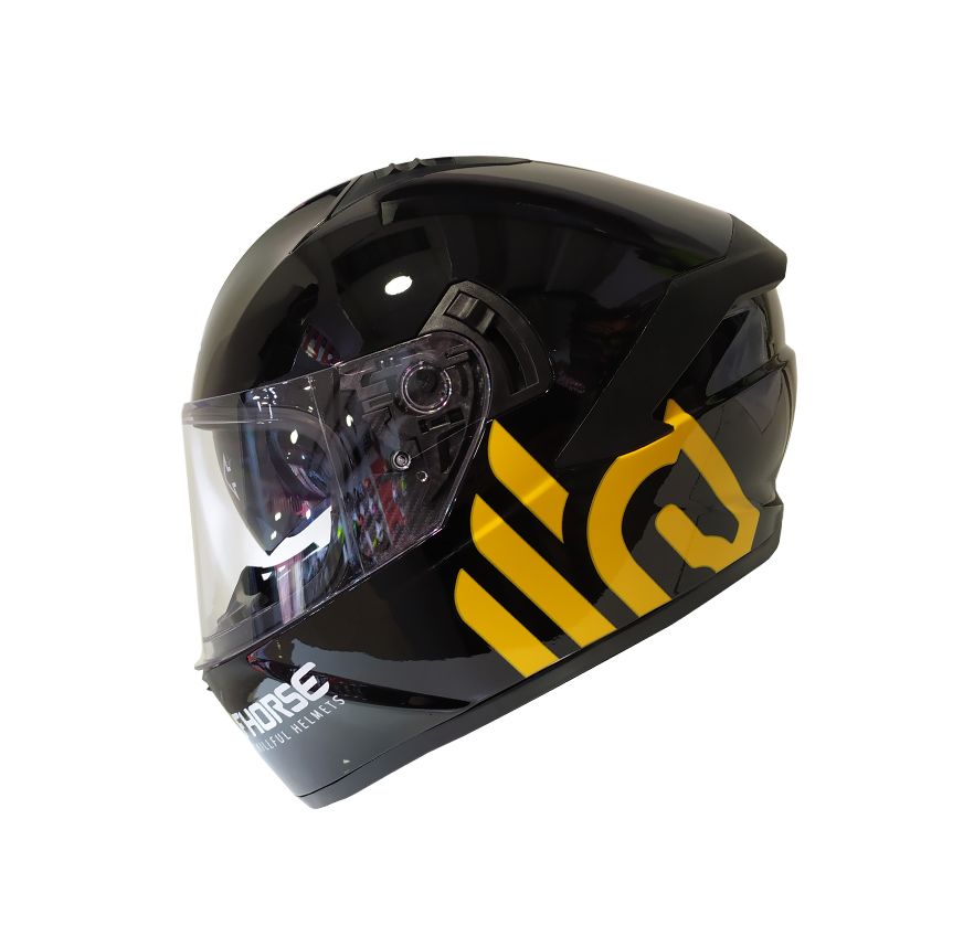 CASCO FHORSE JH-801 FHORSE NEGRO BRILLANTE1