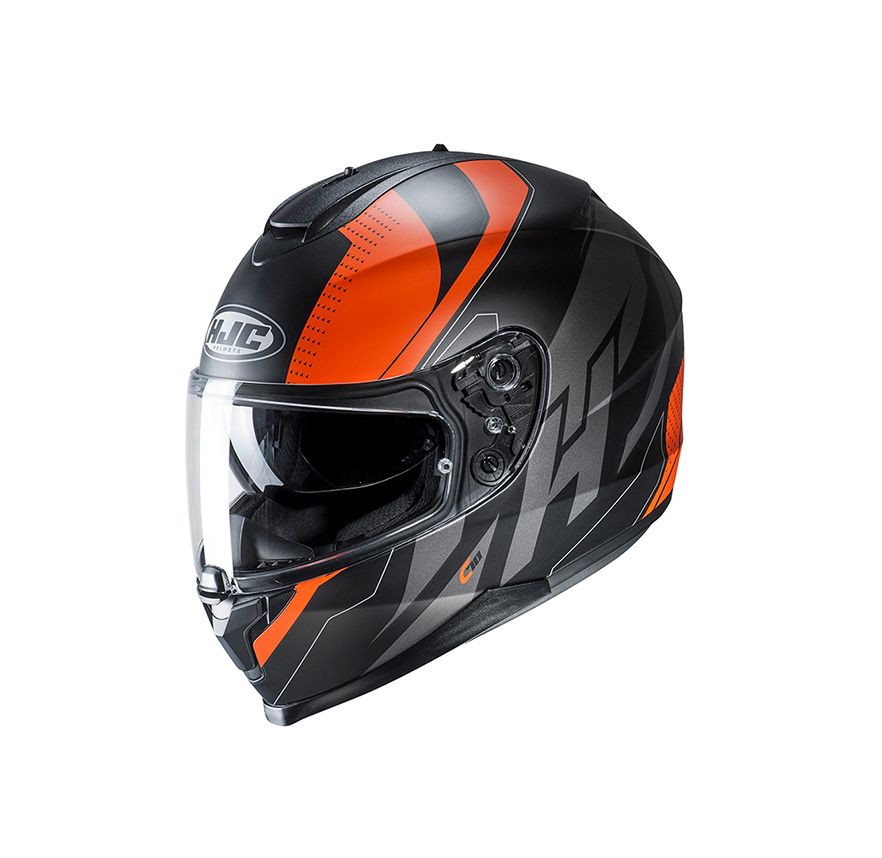 CASCO HJC C70 BOLTAS NEGRO NARANJO1