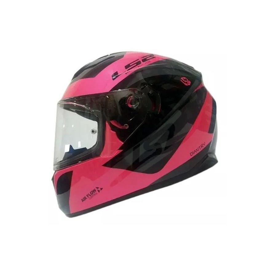CASCO LS2 FF 320 EVO DIMITRY NEGRO ROSA1
