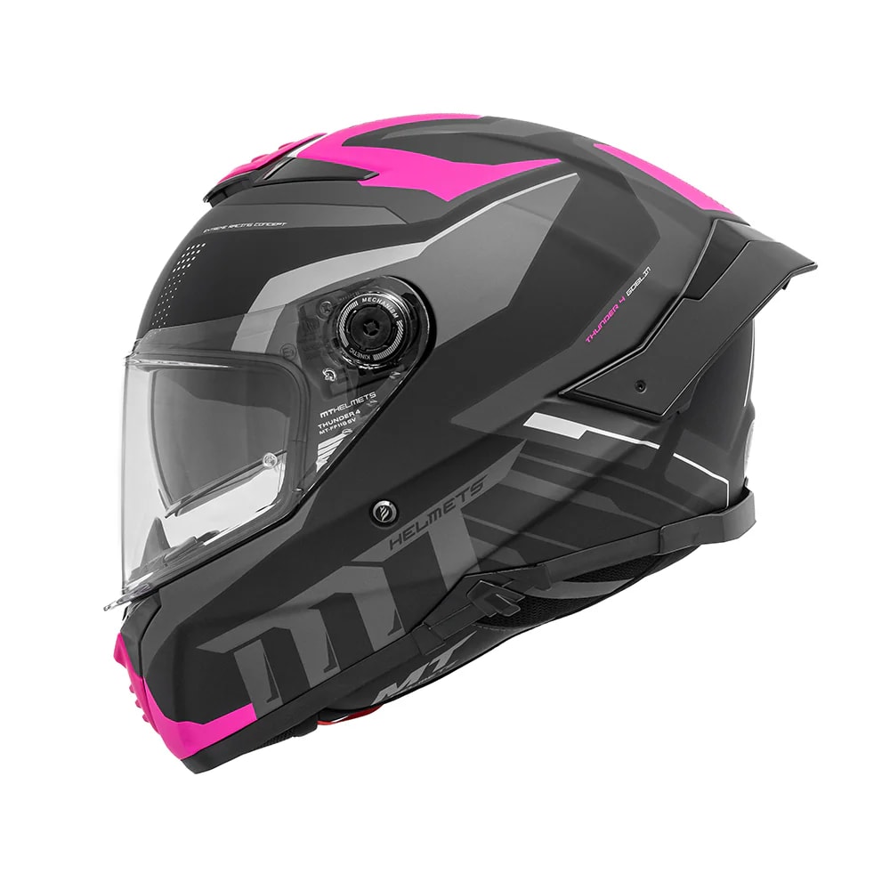 CASCO MT FF118SV THUNDER 4 SV GOBLIN B8 ROSA FLUOR MATE + PLK1
