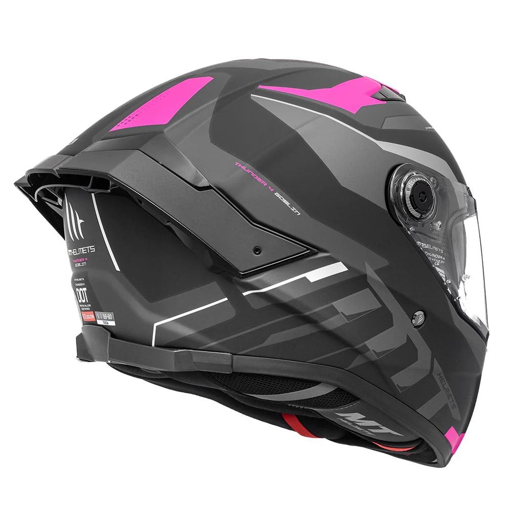 CASCO MT FF118SV THUNDER 4 SV GOBLIN B8 ROSA FLUOR MATE + PLK4