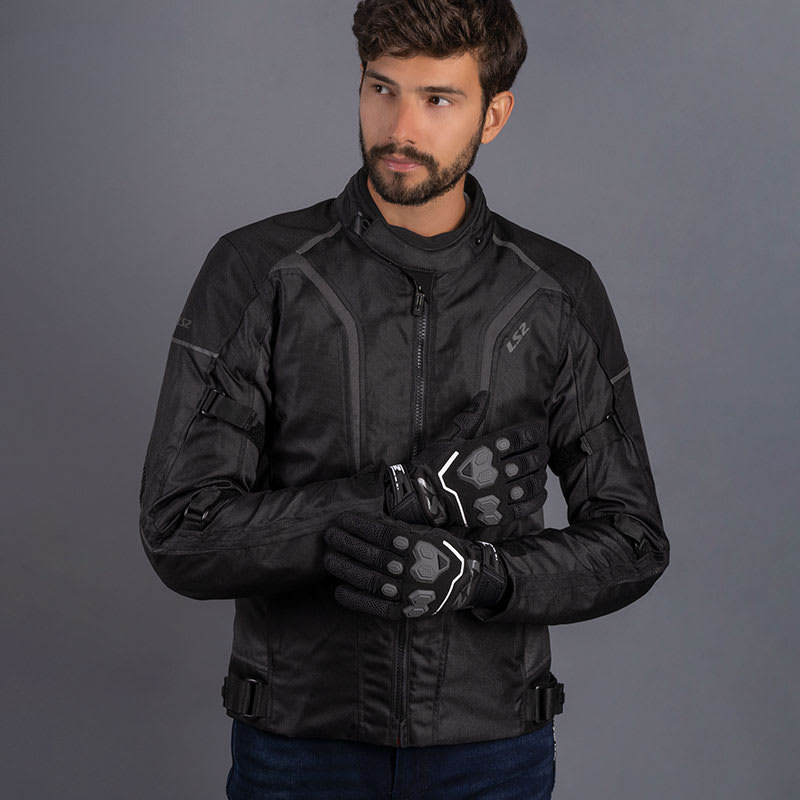 CHAQUETA LS2 SEPANG NEGRA GRIS3