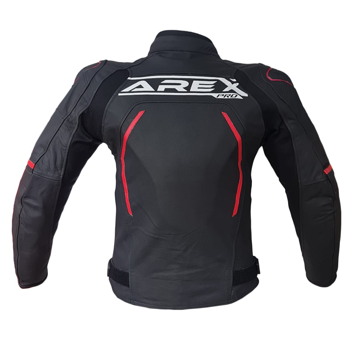 CHAQUETA CUERO AREX XTREME NEGRO/ROJO5