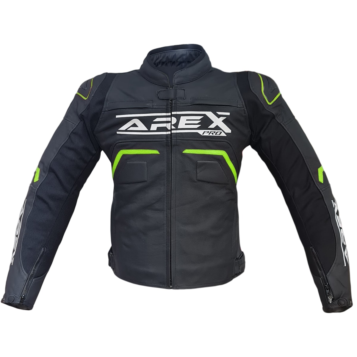 CHAQUETA CUERO AREX XTREME NEGRO/AMARILLO4