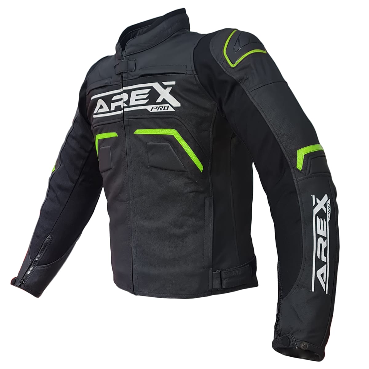 CHAQUETA CUERO AREX XTREME NEGRO/AMARILLO3